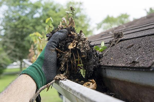 our gutter cleaning methods involve hand scooping and pressure washing